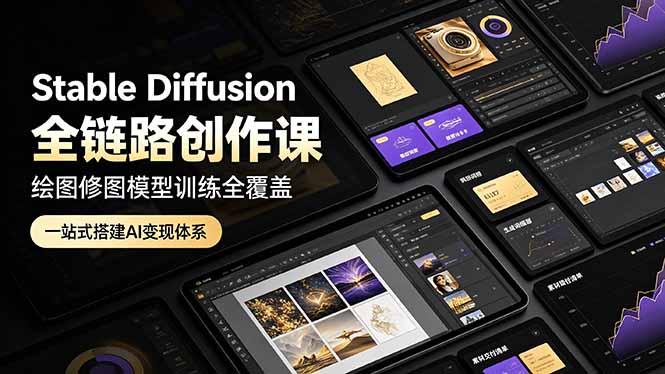 闲鱼引流-Stable Diffusion零基础安装教学界面截图，含中文操作面板与模型加载状态提示