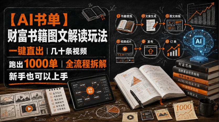 0成本启动！用AI图文解读财富书单，3步