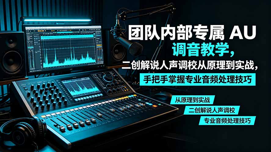 0成本掌握人声调校核心技巧！3步搞定AU