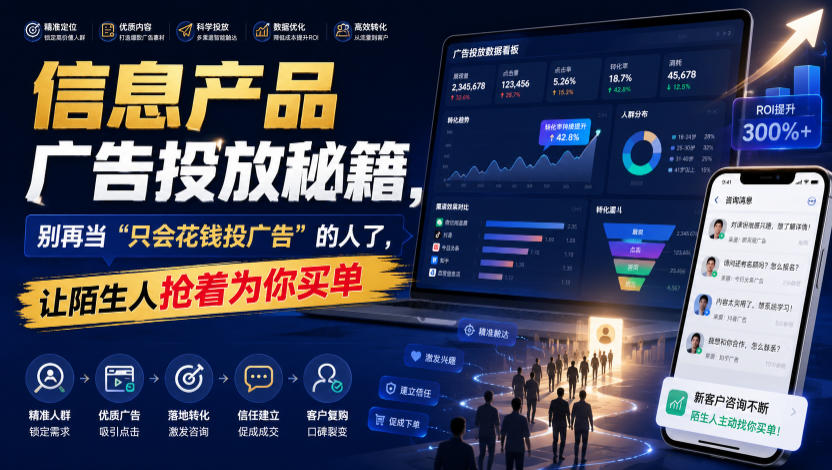 0成本启动！3步搞定信息产品精准引流，新