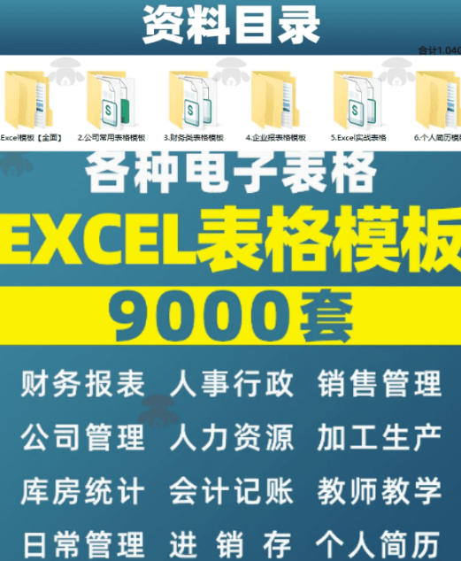 (图2) 闲鱼引流-Excel模板资源包内部结构截图:清晰展示12大分类文件夹与简历模板子目录布局