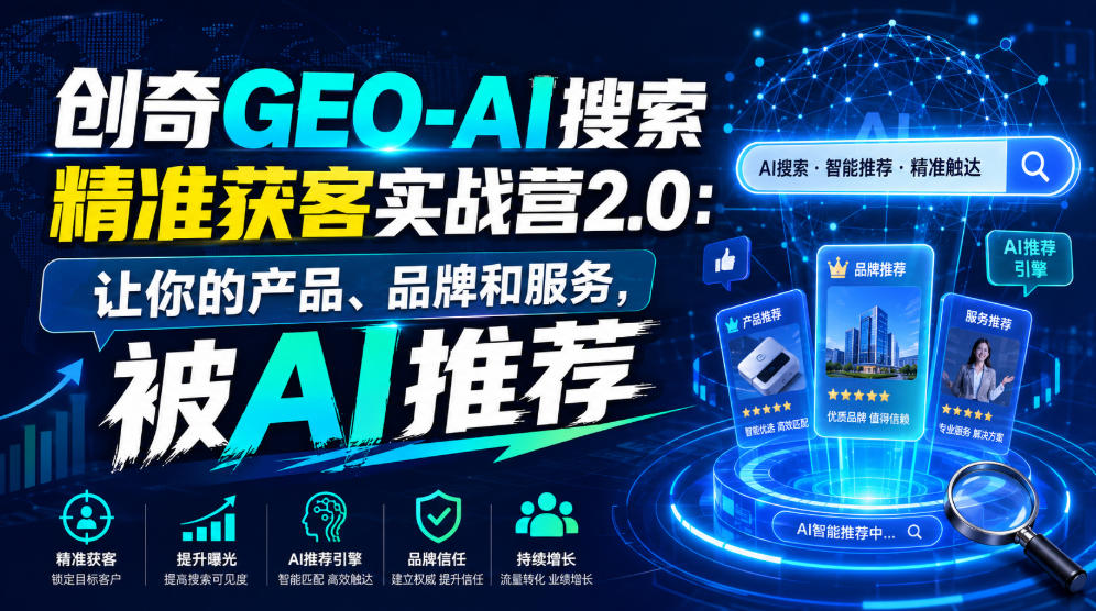 0成本启动！3步用GEO-AI搜索精准引