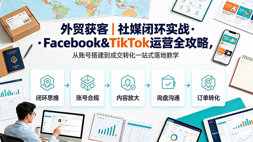 外贸人必学的3步社媒引流法：零成本打通F