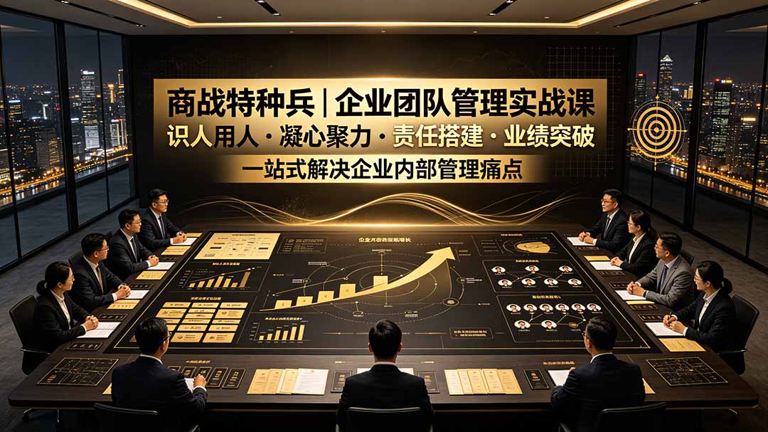 0成本掌握团队管理四步法：识人用人、凝聚人心、明确责任、业绩翻倍！