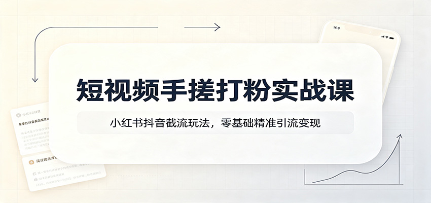 <a href="https://www.zdlhp.com/remen/9257.html" title="闲鱼" target="_blank">闲鱼</a>引流-小红书抖音双平台截流打粉课程封面图，含爆款笔记与高转化私信界面示意图