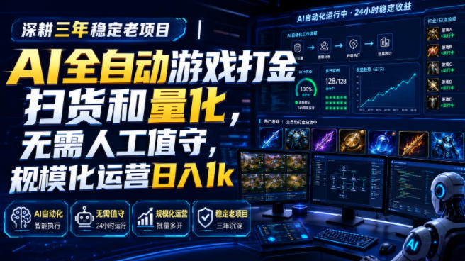 (图1) <a href="https://www.zdlhp.com/remen/9257.html" title="闲鱼" target="_blank">闲鱼</a>引流-游戏自动化副业项目实景图:展示挂机界面与饰品扫货软件双系统协同运行场景