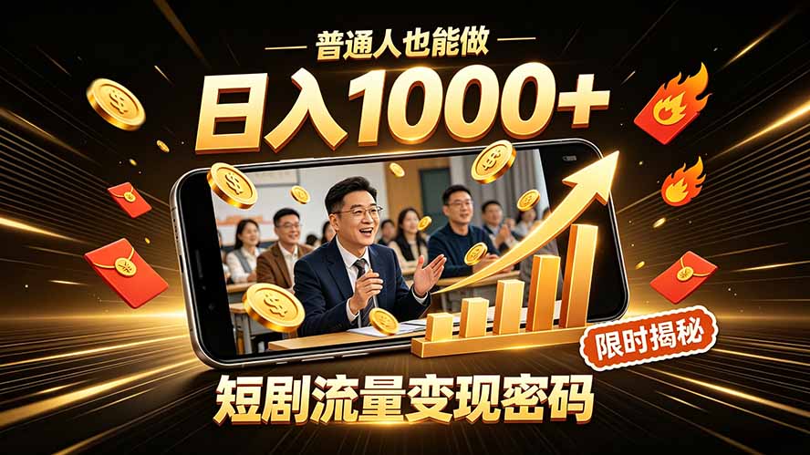 <a href="https://www.zdlhp.com/remen/9257.html" title="闲鱼" target="_blank">闲鱼</a>引流-快手短剧分销项目实景操作界面展示，含播放量统计与佣金明细