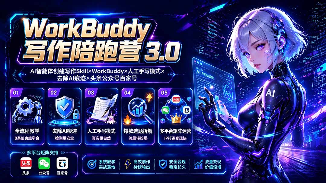 闲鱼引流-AI写作技能工作台界面截图，展示微头条与公众号双赛道Skill配置及去AI痕迹操作流程