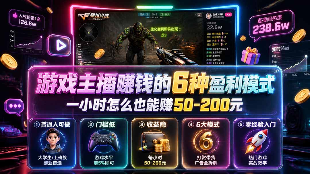 (图1) <a href="https://www.zdlhp.com/remen/9257.html" title="闲鱼" target="_blank">闲鱼</a>引流-CF生化追击游戏直播实景画面展现高对抗性玩法与实时弹幕互动