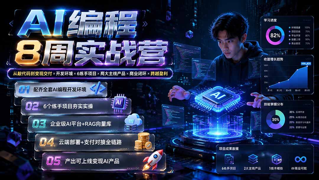 (图2) 闲鱼引流-AI编程课程目标人群画像图示,突出开发者转型创业者与职场技术人员进阶需求