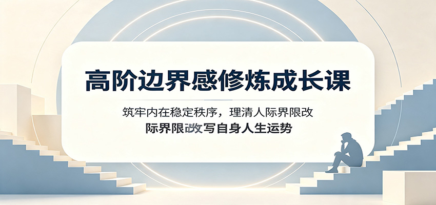 (图1) <a href="https://www.zdlhp.com/remen/9257.html" title="闲鱼" target="_blank">闲鱼</a>引流-边界感训练课程实景图:学员专注书写个人底线清单,背景板呈现‘我的界限我守护’核心标语
