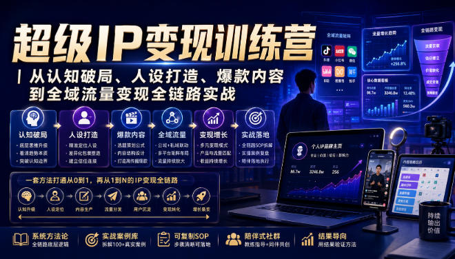 0成本启动！3步搞定IP人设打造+爆款内