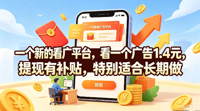 0成本启动！新手用手机看广告日赚20元，7天掌握稳定引流变现路径