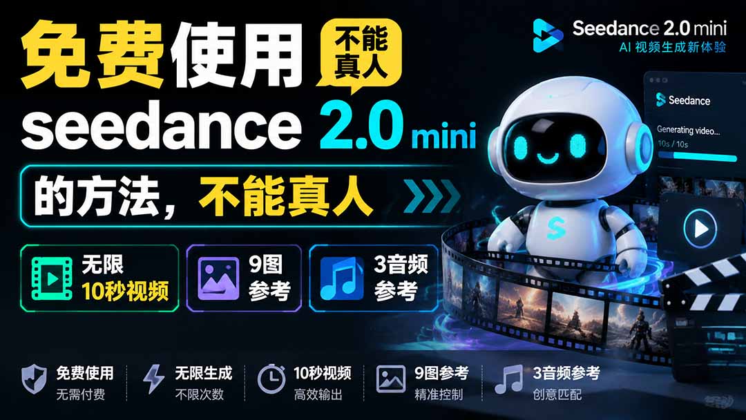 (图1) <a href="https://www.zdlhp.com/remen/9257.html" title="闲鱼" target="_blank">闲鱼</a>引流-Seedance 2.0 Mini主界面截图展示简洁操作面板与实时预览窗口