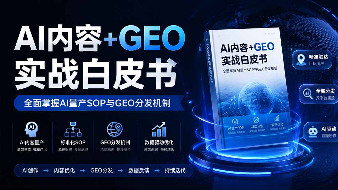 0成本掌握AI内容量产与GEO精准引流SOP，7天打通跨境获客闭环！