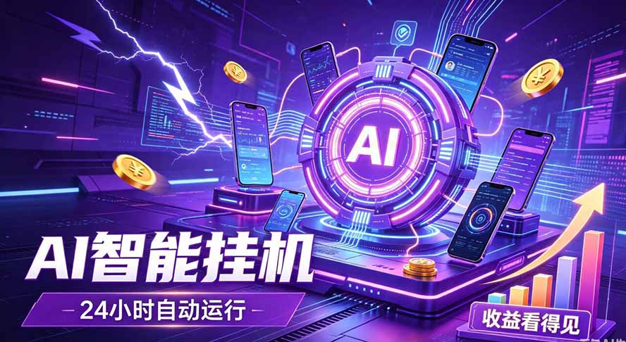 (图1) <a href="https://www.zdlhp.com/remen/9257.html" title="闲鱼" target="_blank">闲鱼</a>引流-AI智能广告挂机系统界面实拍图 展示全自动任务运行状态与收益看板