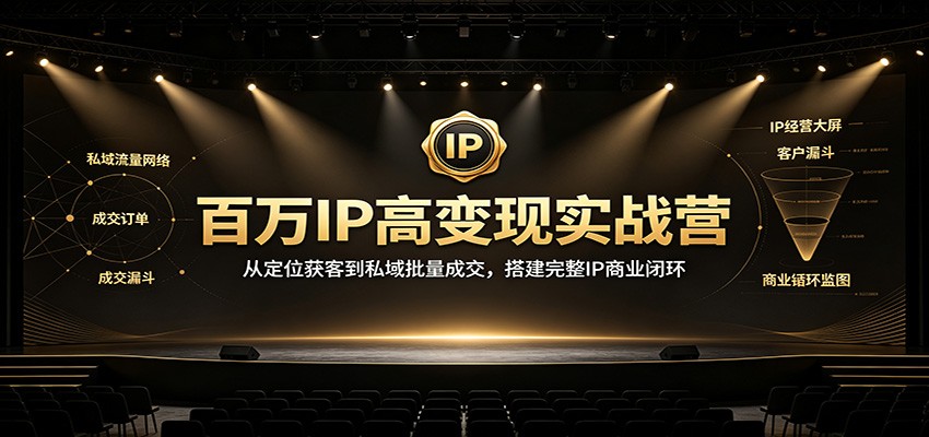 0成本启动！3步搞定IP定位、精准引流与私域批量成交，新手也能上手！