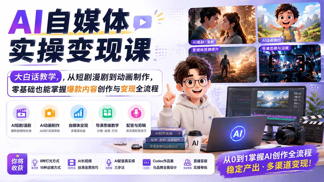 (图2) 闲鱼引流-AI影视一人公司工作流示意图含提示词库、素材管理、成片输出与变现渠道闭环
