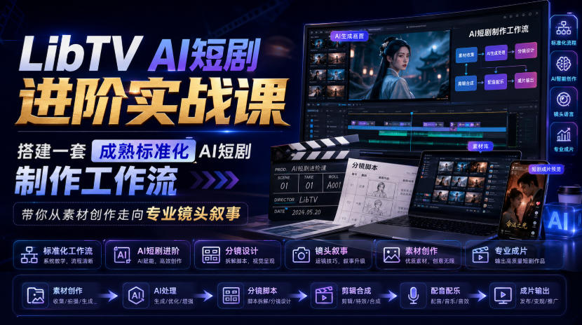 0成本启动AI短剧制作！3步搭建标准化工作流，新手也能快速实现精准引流变现