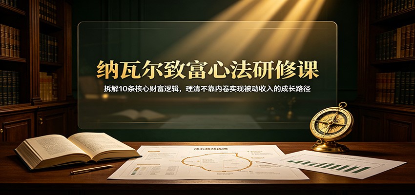 0成本掌握纳瓦尔财富逻辑！3步打通被动收入路径，新手也能上手！