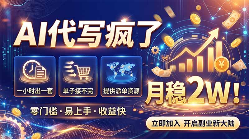 (图1) 闲鱼引流-AI代写接单实战场景图:电脑显示多平台订单与智能生成稿界面
