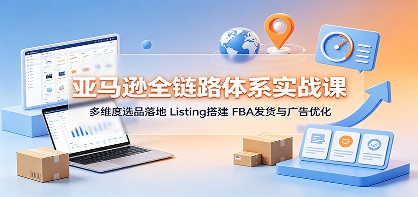 0成本启动亚马逊运营！3步搞定选品、Listing搭建与FBA广告优化，新手也能快速获客变现